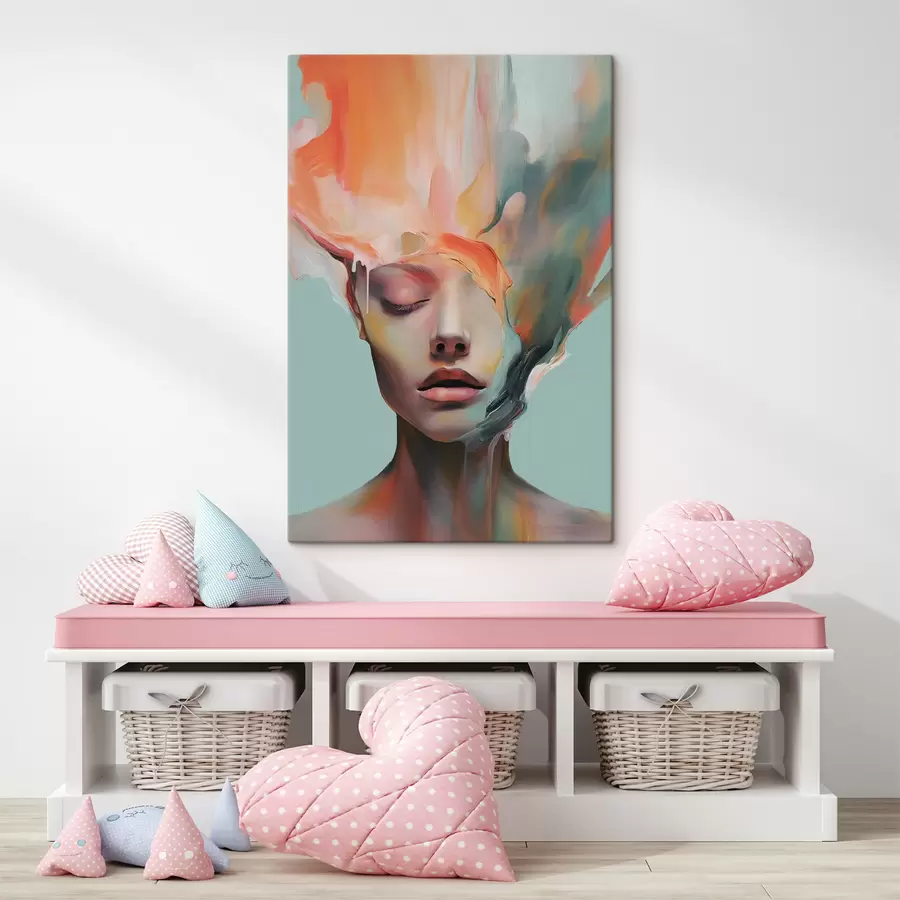 Obraz Abstrakcyjny portret dziewczyny s47389