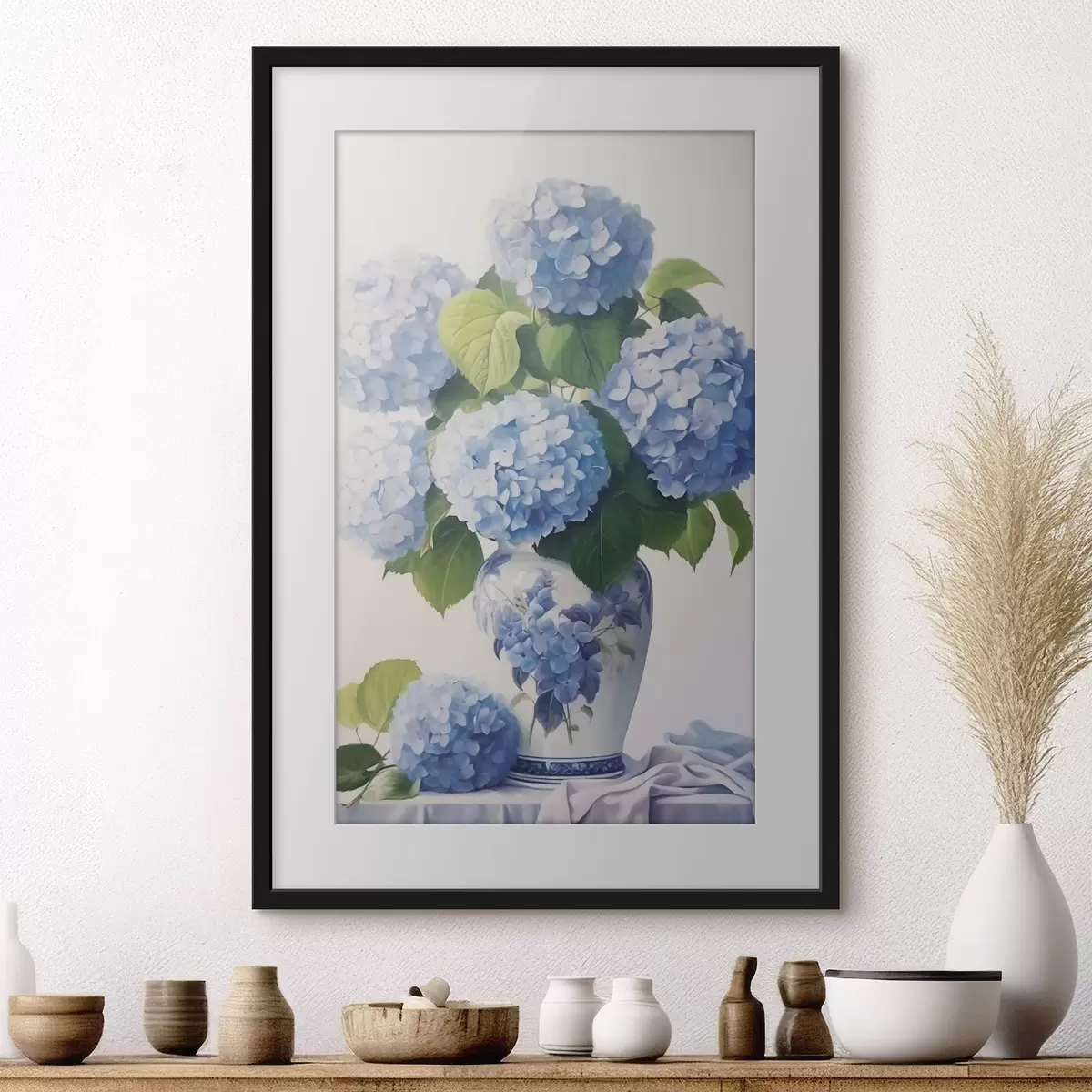 Plakat Hortensje w wazonie f47360