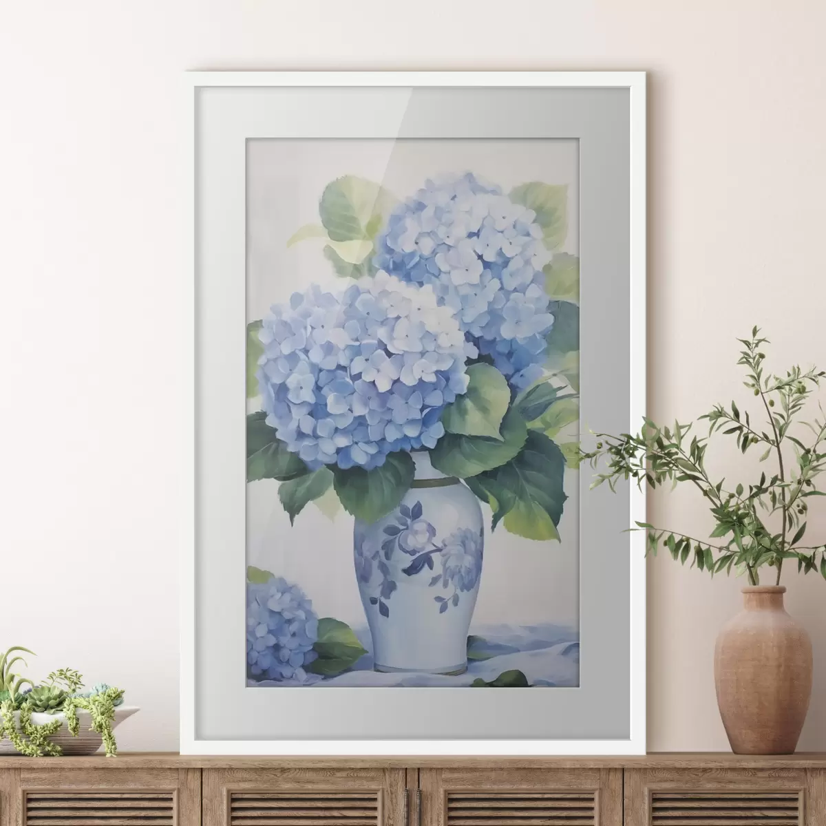 Plakat Hortensje w wazonie f47361