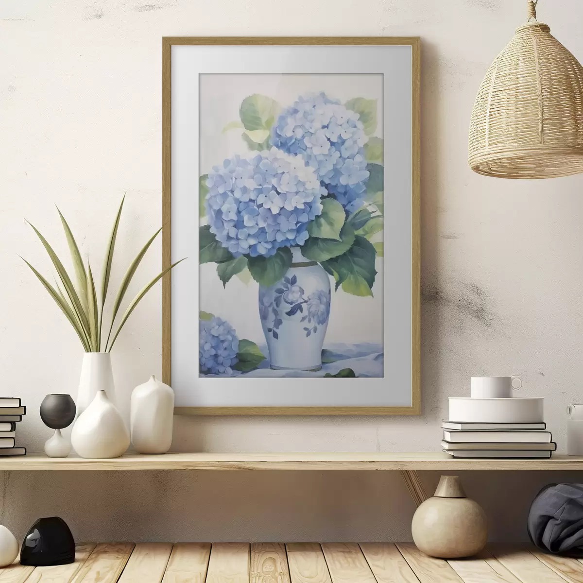 Plakat Hortensje w wazonie f47361