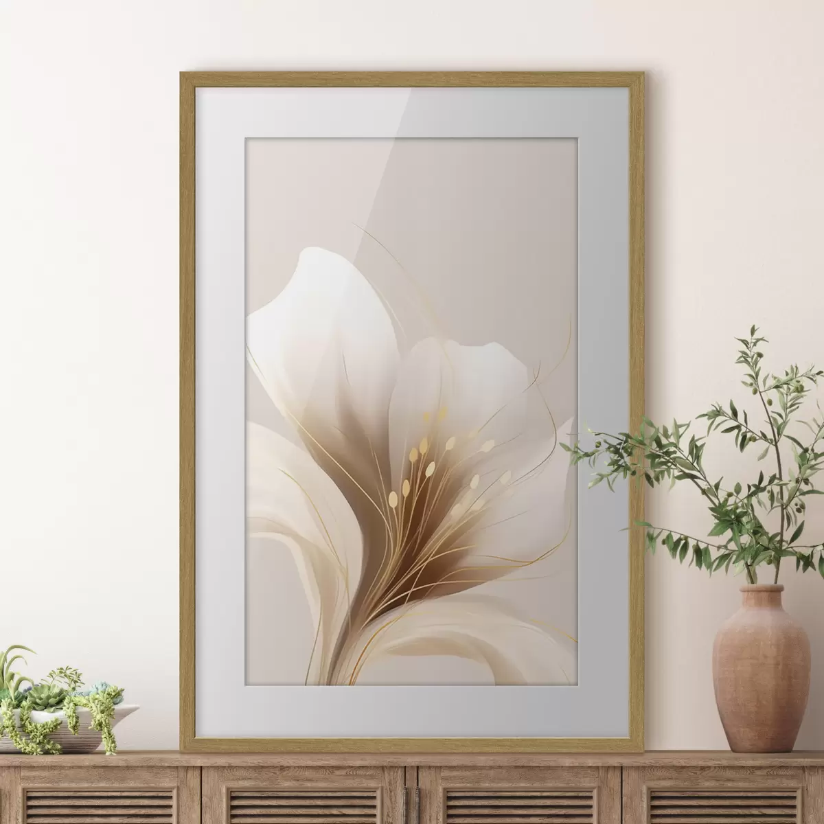 Plakat Abstrakcyjny kwiat f47366