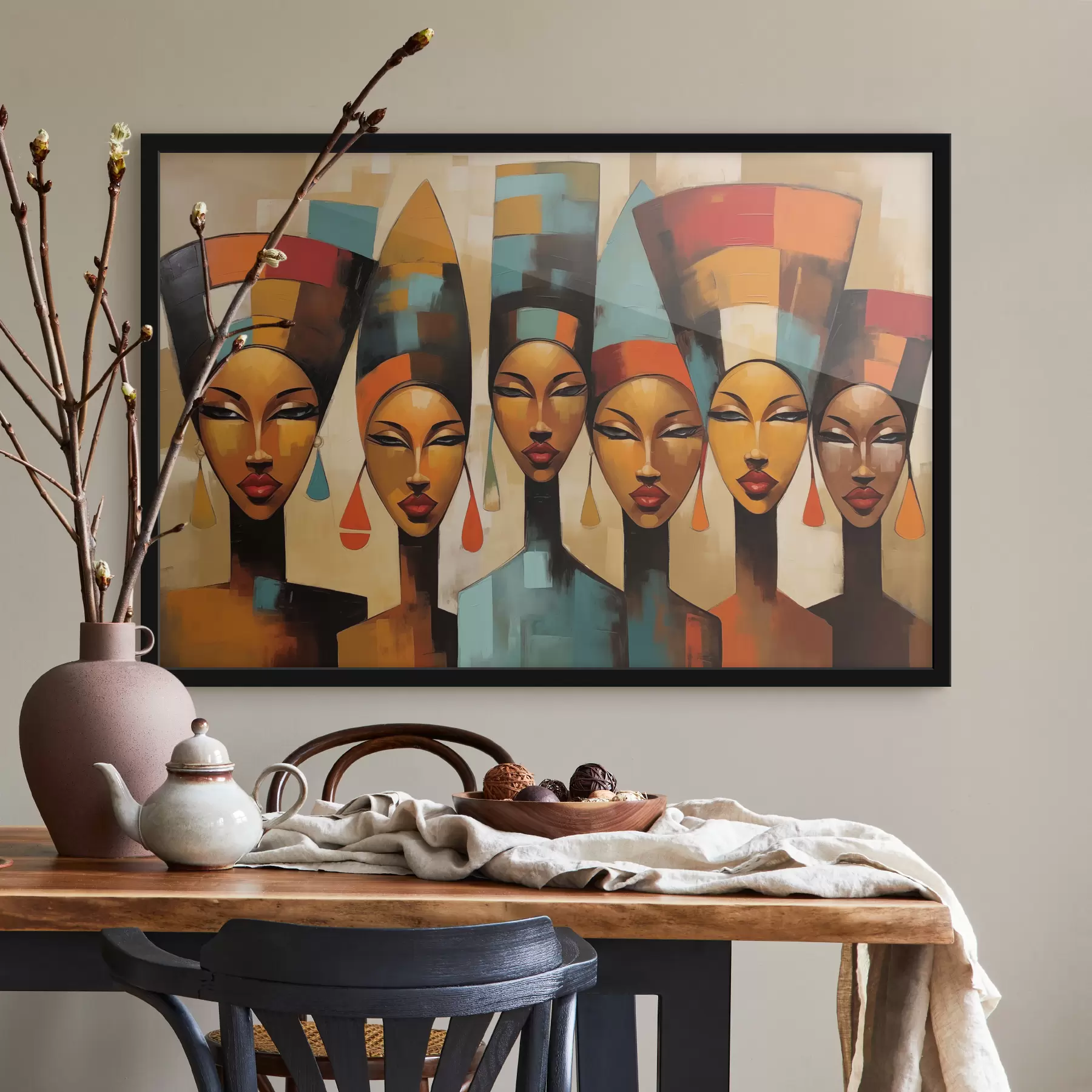 Fototapeta Portret kobiet w stylu afrykańskim f47387