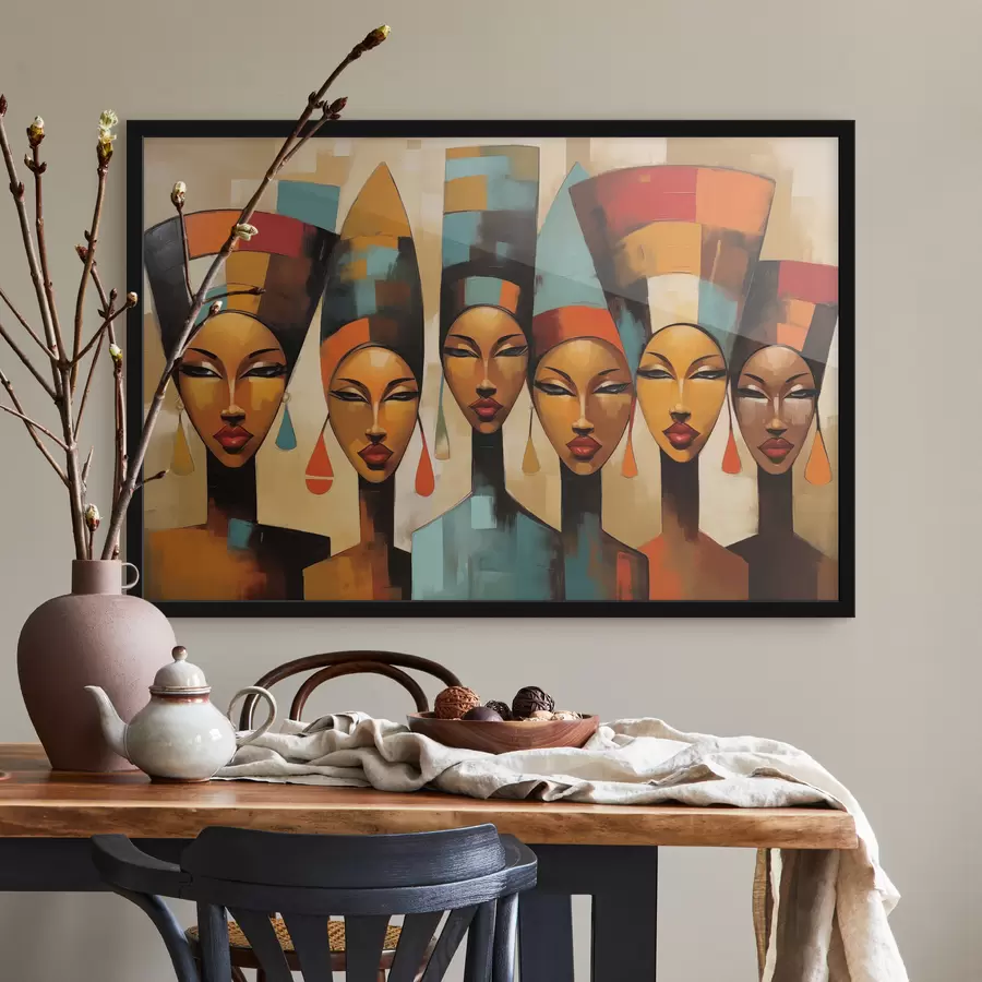 Fototapeta Portret kobiet w stylu afrykańskim f47387