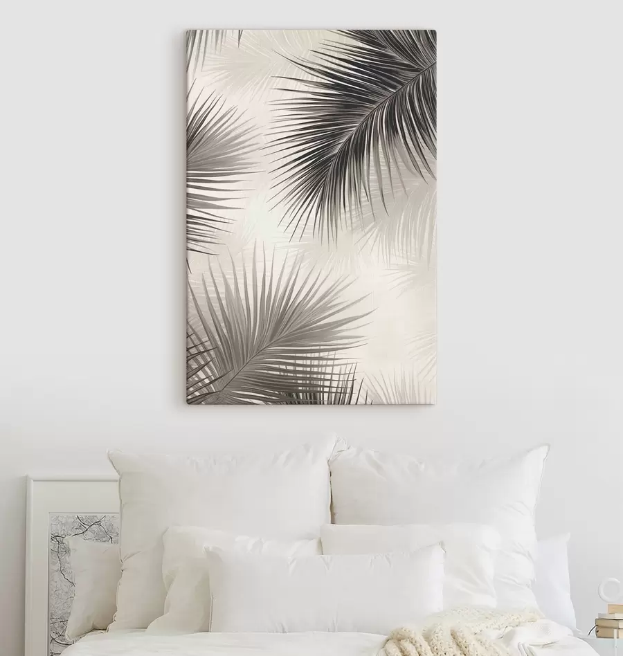 Obraz Malowane gałęzie palmowe s47505