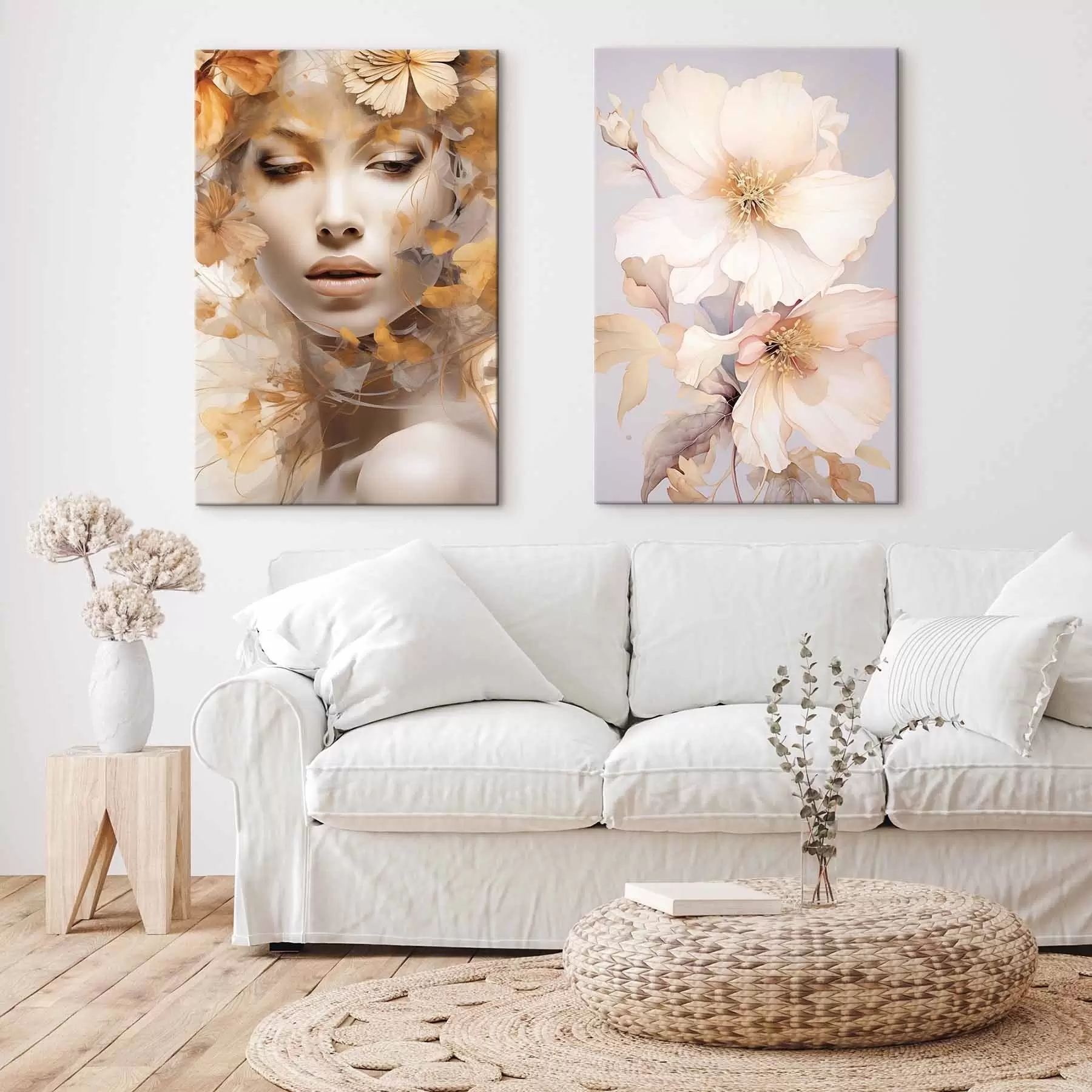 Obraz Dziewczyna i delikatne kwiaty m01251