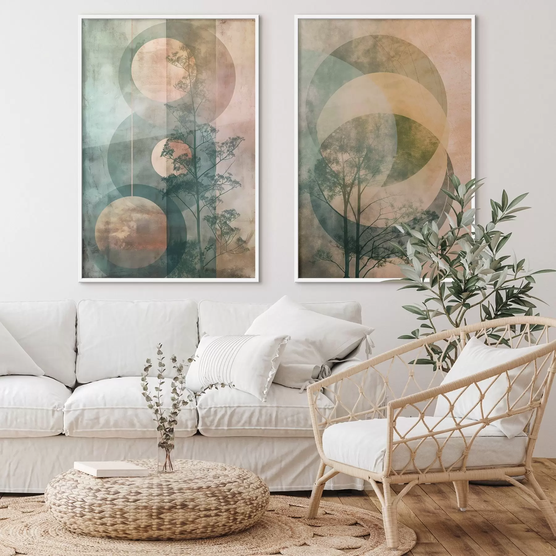 Fototapeta Kręgi i liście d01145