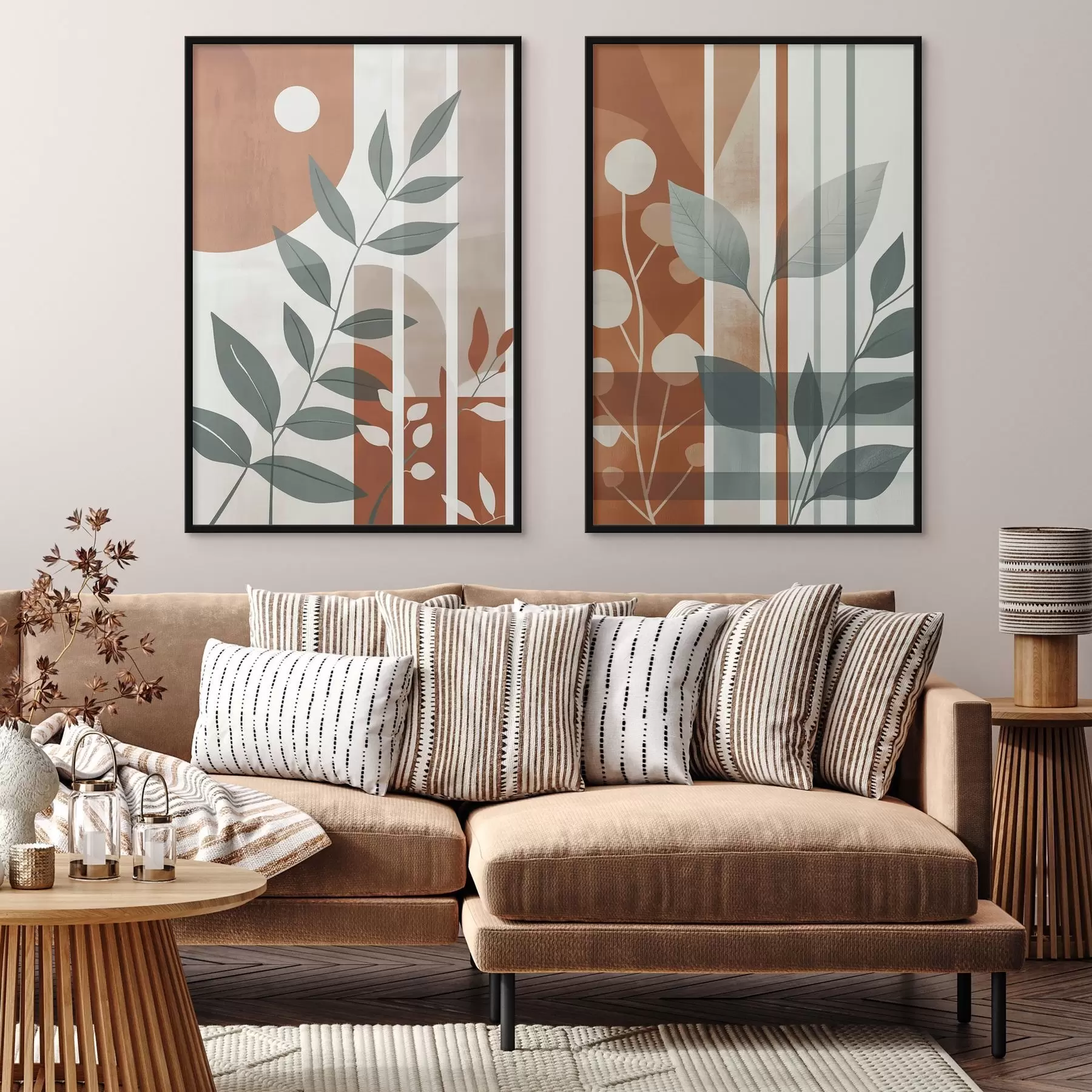 Fototapeta Abstrakcja z gałęziami liści d01074