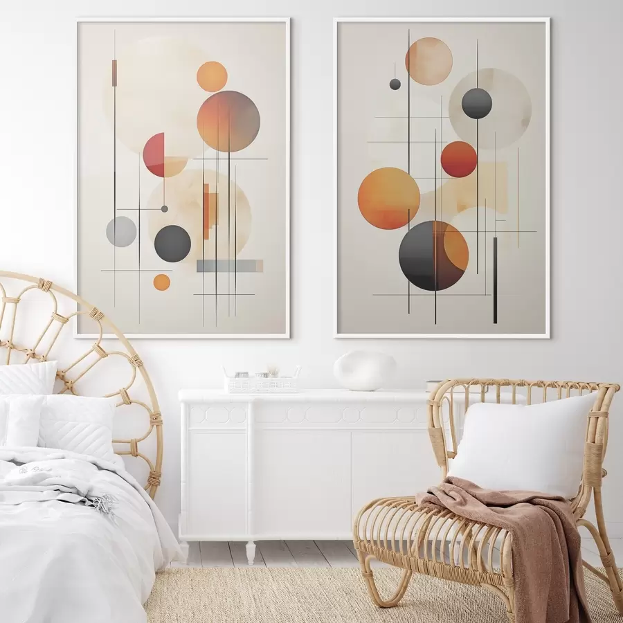 Fototapeta Abstrakcja geometryczna z kulami d01103