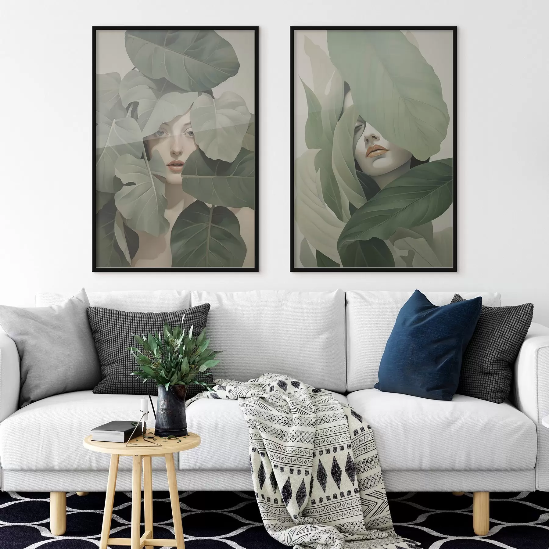 Fototapeta Portret dziewczyny wśród liści d01183