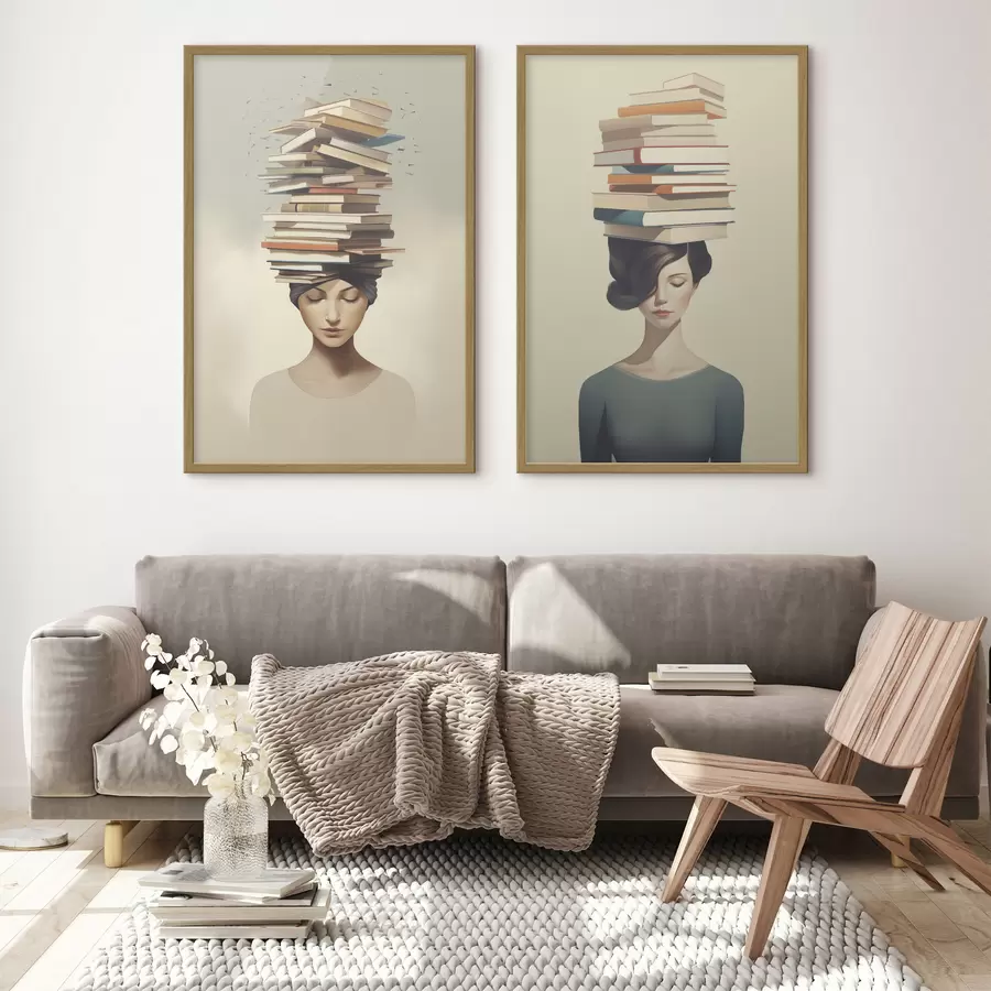 Fototapeta Portret dziewczyny z książkami d01184