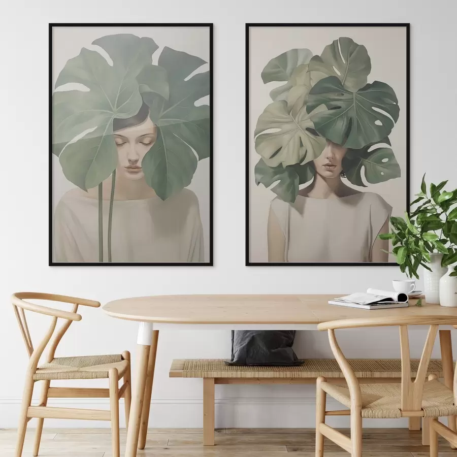 Fototapeta Dziewczyna z liśćmi d01185