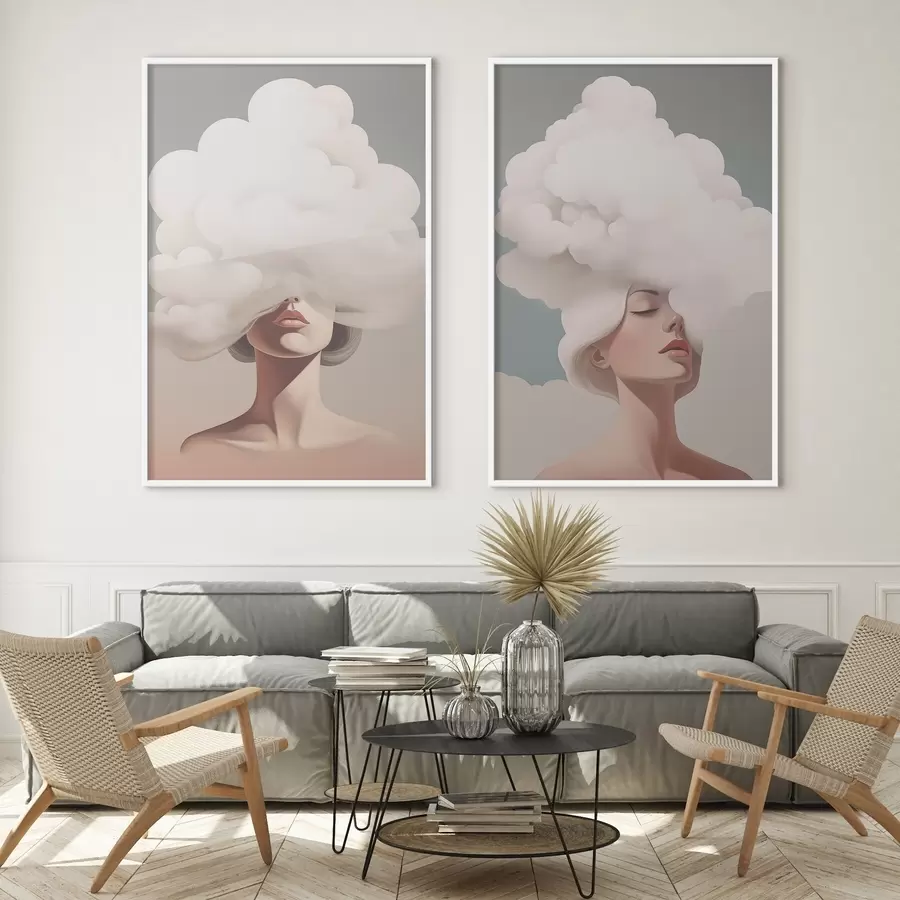 Fototapeta Dziewczyna i chmura d01186