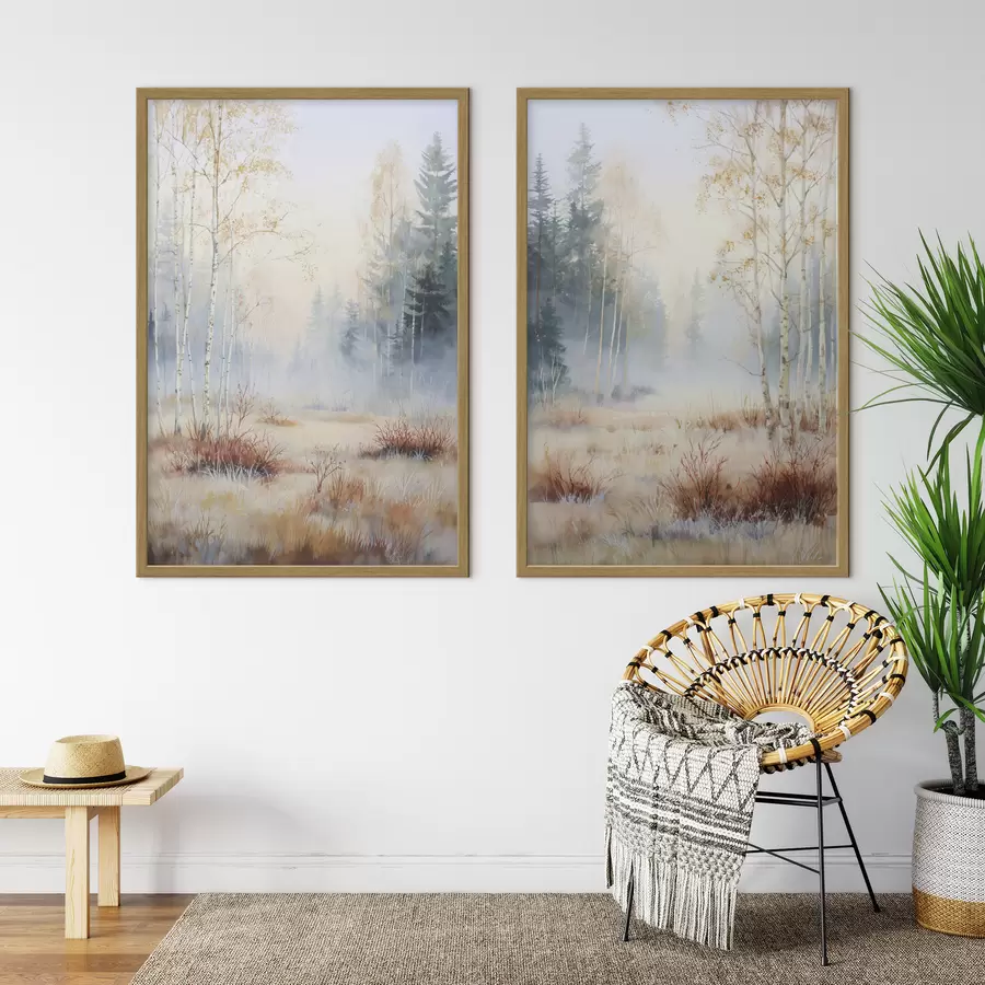 Fototapeta pierwsze przymrozki w lesie d01174