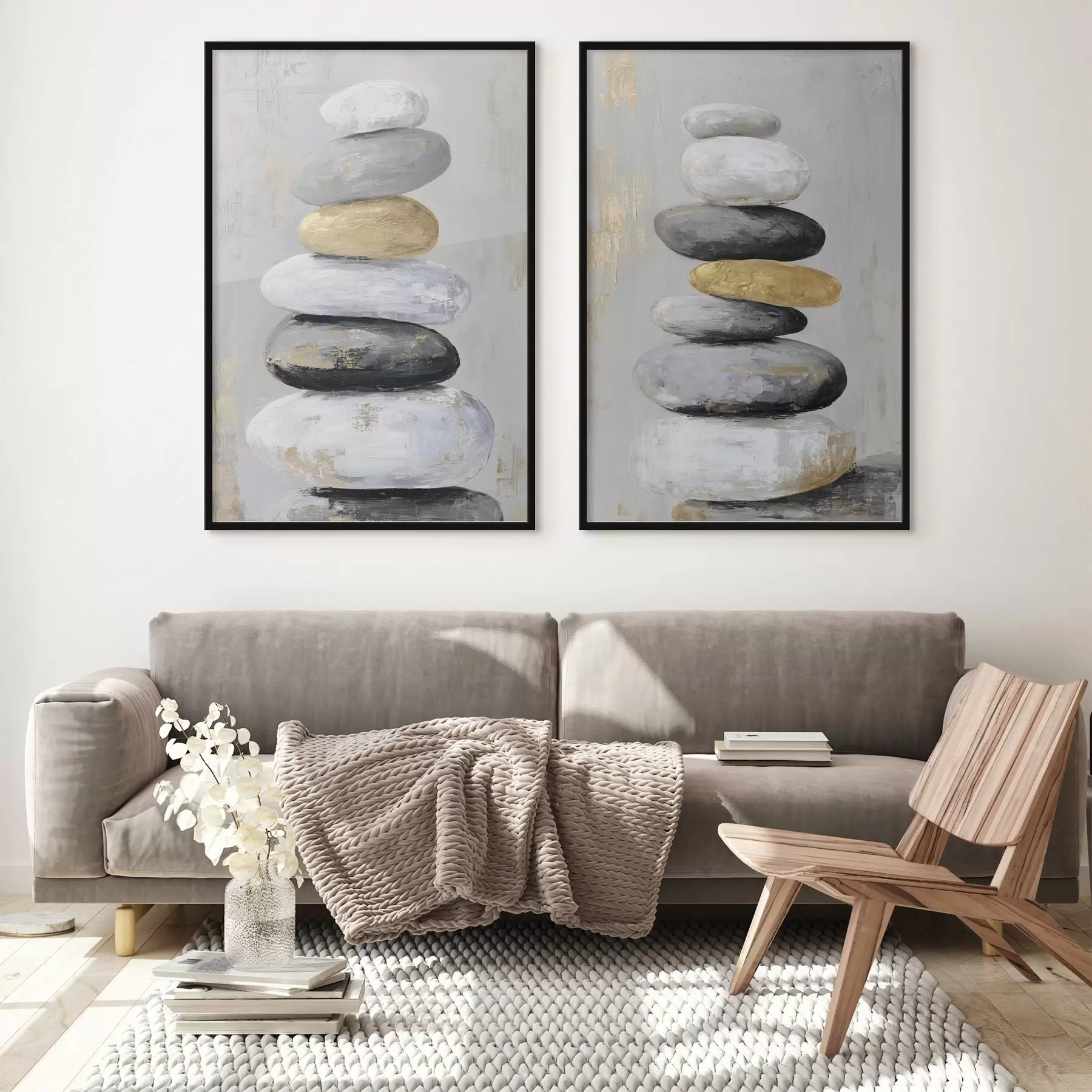 Fototapeta duże kamienie w stylu malarskim d01181