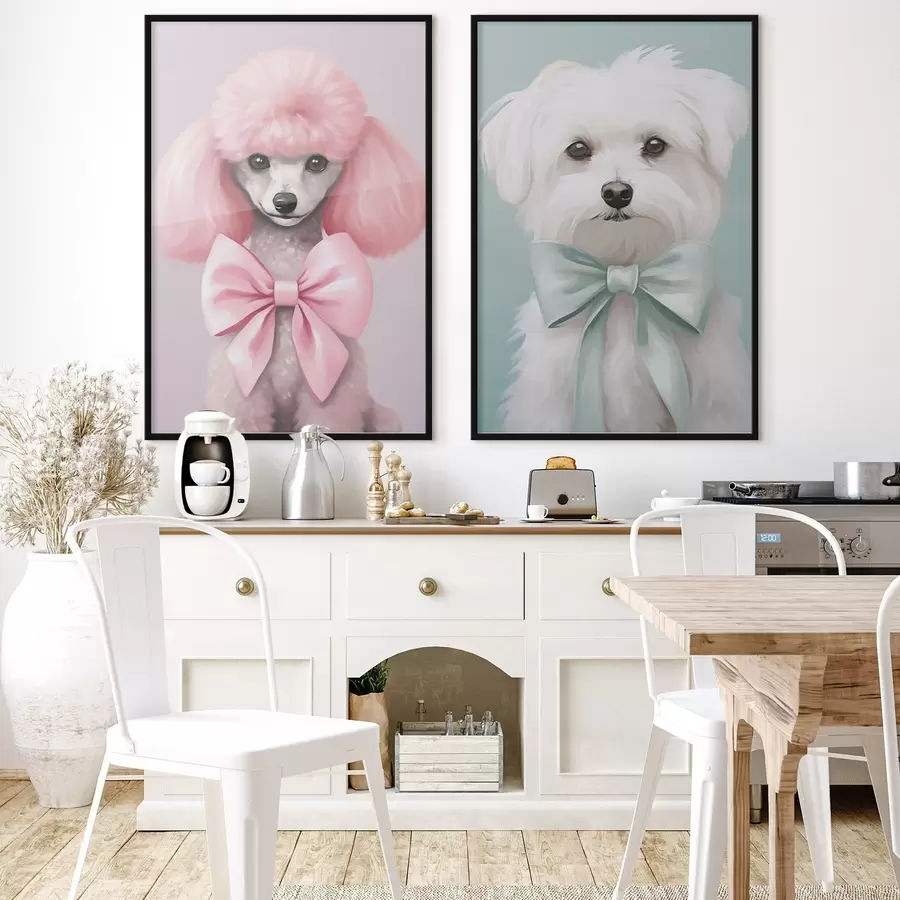 Fototapeta Pies z kokardą d01193