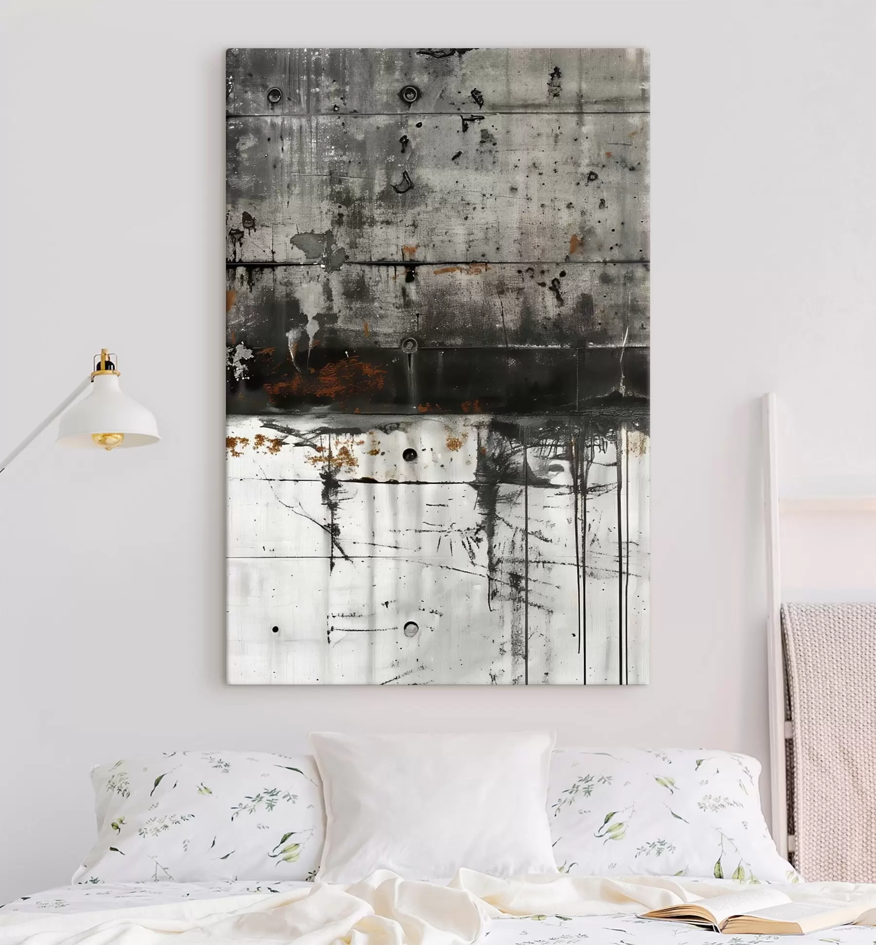 Obraz Rozpryski farby na betonowej ścianie, imitacja akwareli s47633