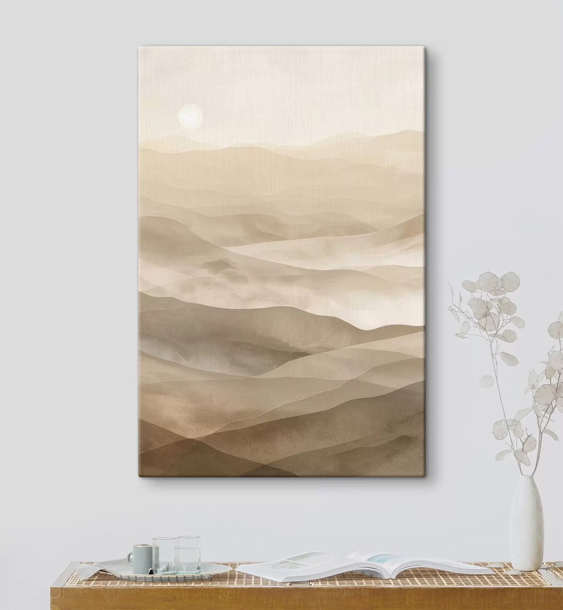 Obraz Góry w jasnych odcieniach, imitacja akwareli s47638