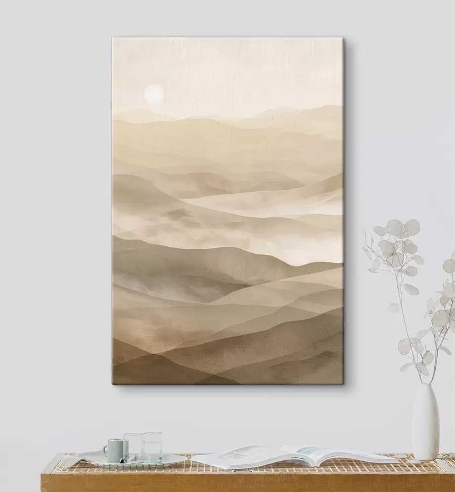 Fototapeta Góry w jasnych odcieniach, imitacja akwareli s47638