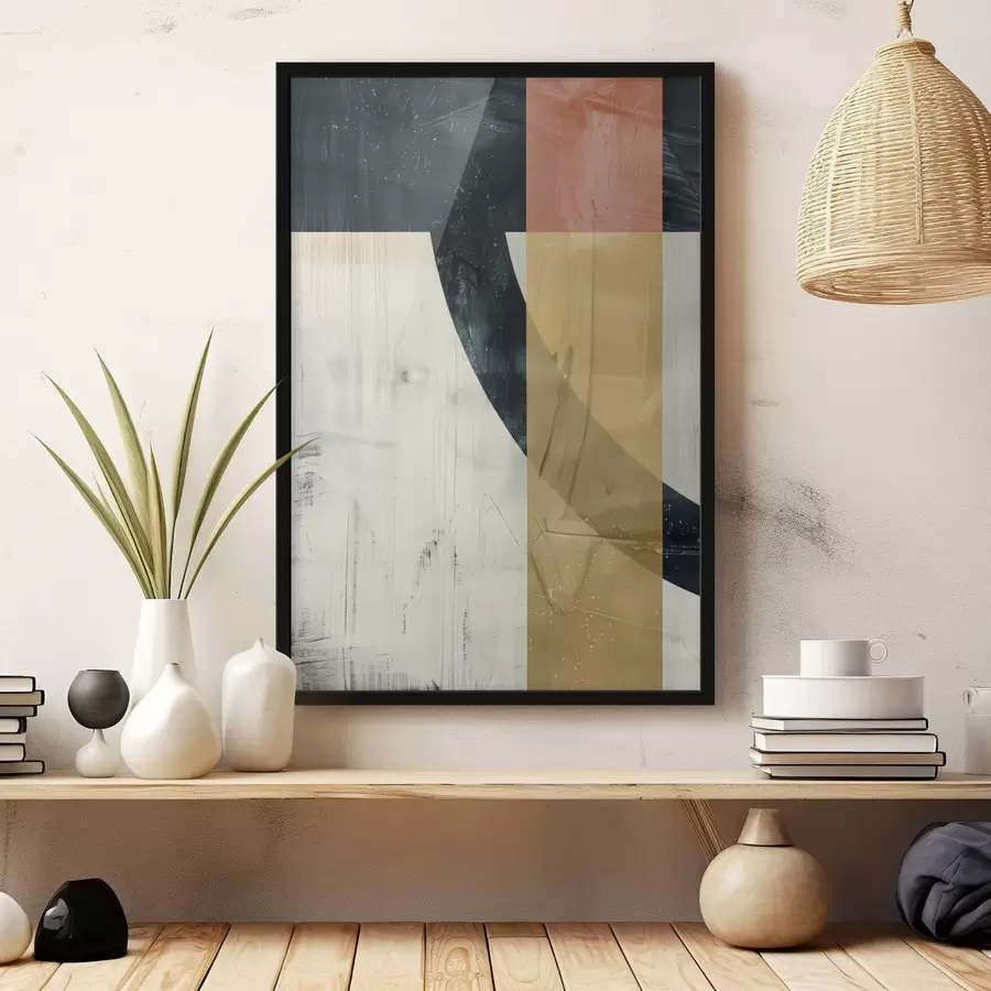 Fototapeta Geometryczne kształty na betonowym tle f47634