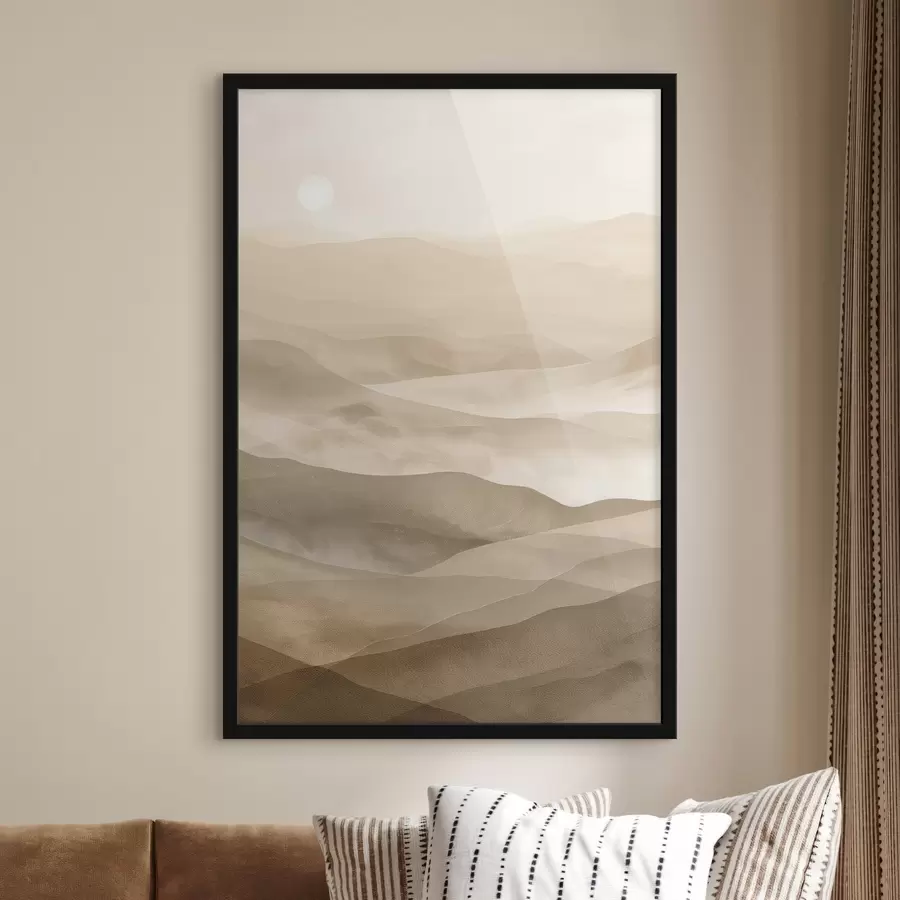 Fototapeta Góry w jasnych odcieniach, imitacja akwareli f47638