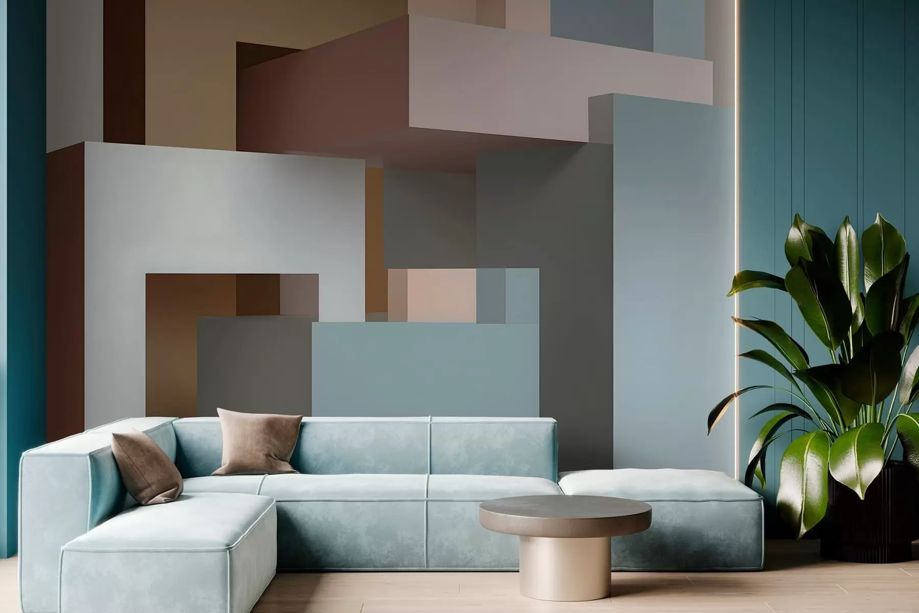 Fototapeta abstrakcyjna geometria w stylu 3D w05065