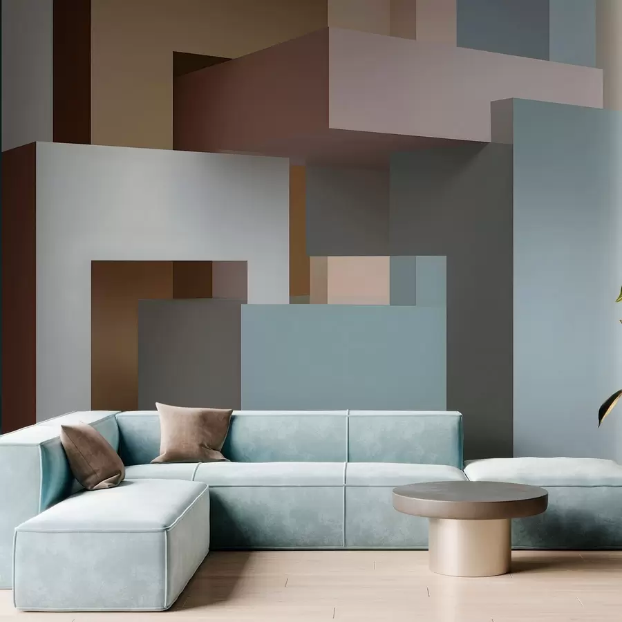 Fototapeta abstrakcyjna geometria w stylu 3D w05065