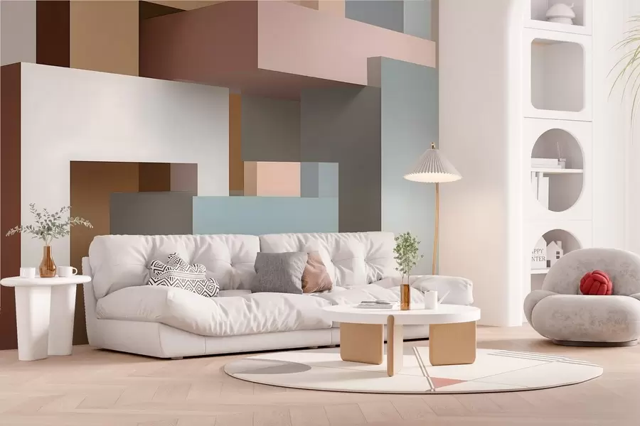 Fototapeta abstrakcyjna geometria w stylu 3D w05065