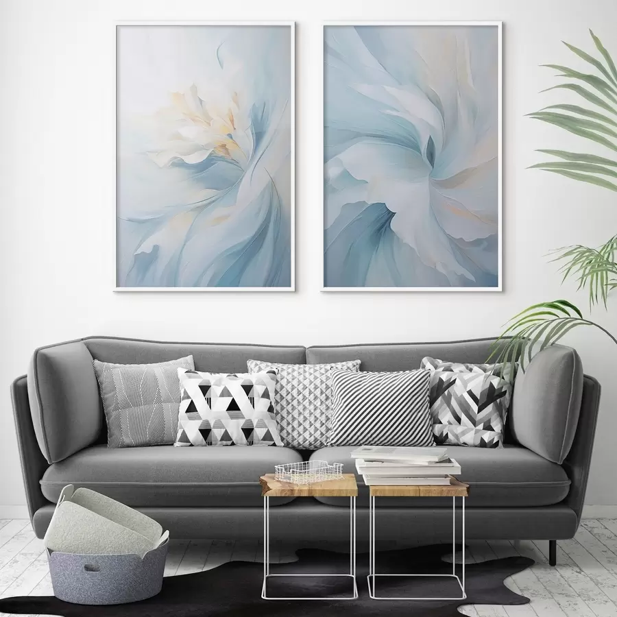 Fototapeta Abstrakcyjne, delikatne, półprzezroczyste płatki wirujące do wewnątrz przy delikatnym oświetleniu i malarskiej fakturze. d01244