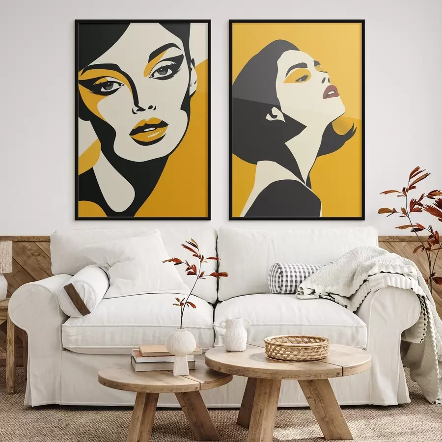 Fototapeta Portret kobiety w odcieniach żółci d01229