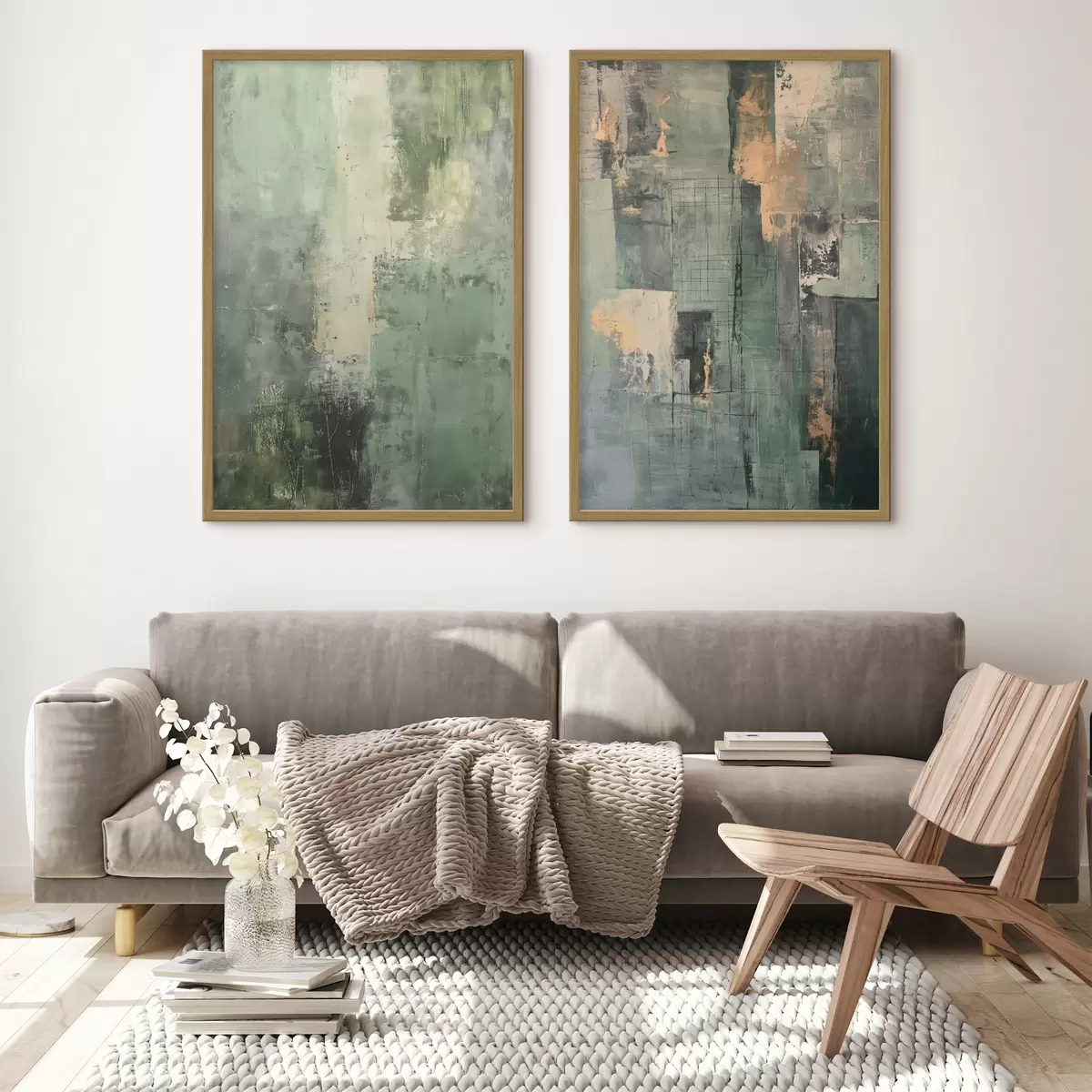Plakat Zielona abstrakcja d01230