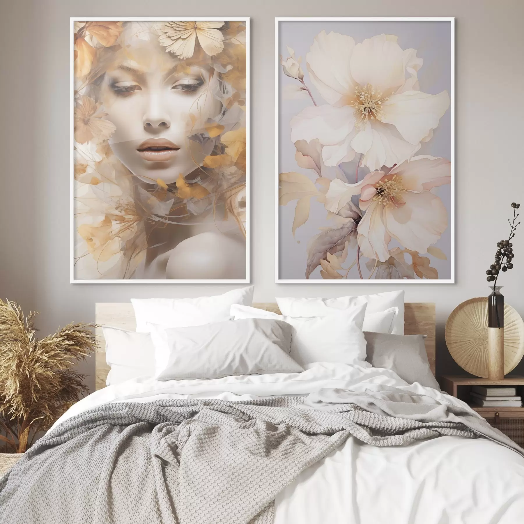 Fototapeta Dziewczyna i delikatne kwiaty d01251