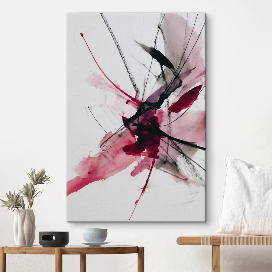 Obraz Nowoczesna kompozycja linii i plam w stylu akwareli s46951