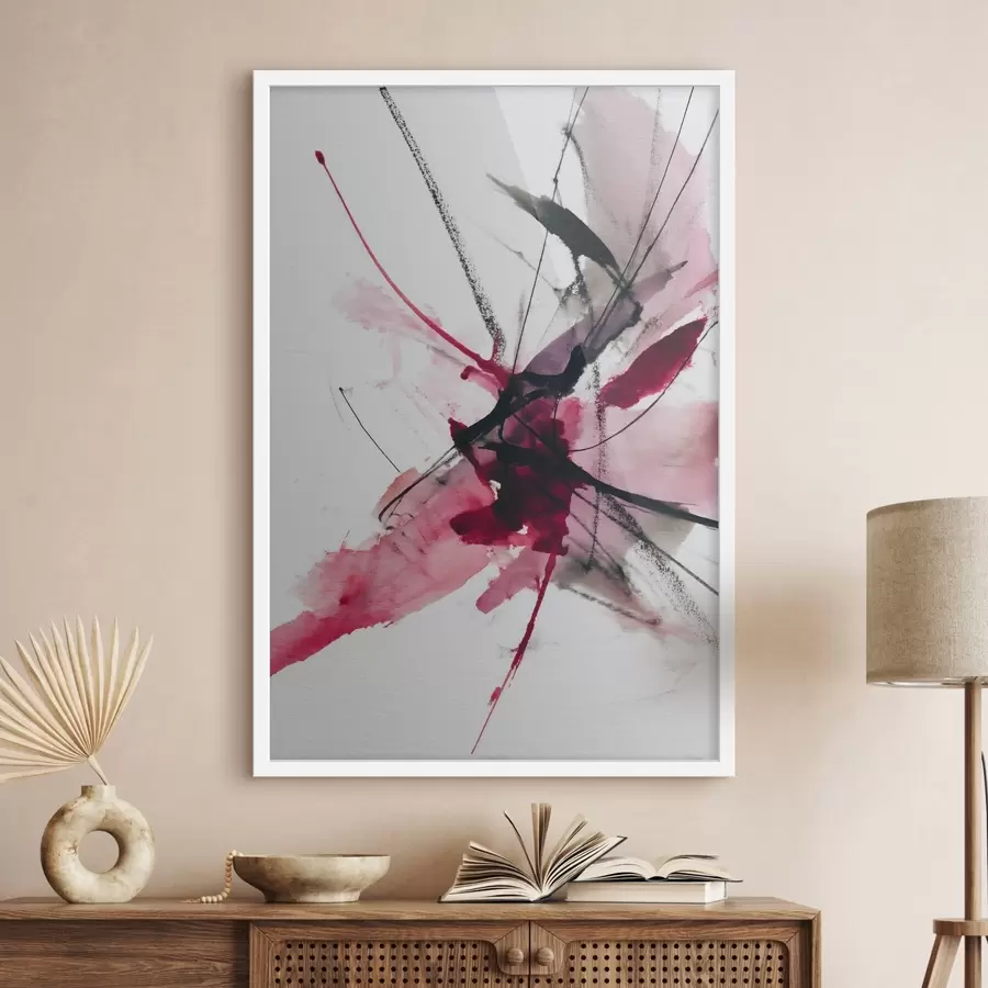 Fototapeta Nowoczesna kompozycja linii i plam w stylu akwareli f46951