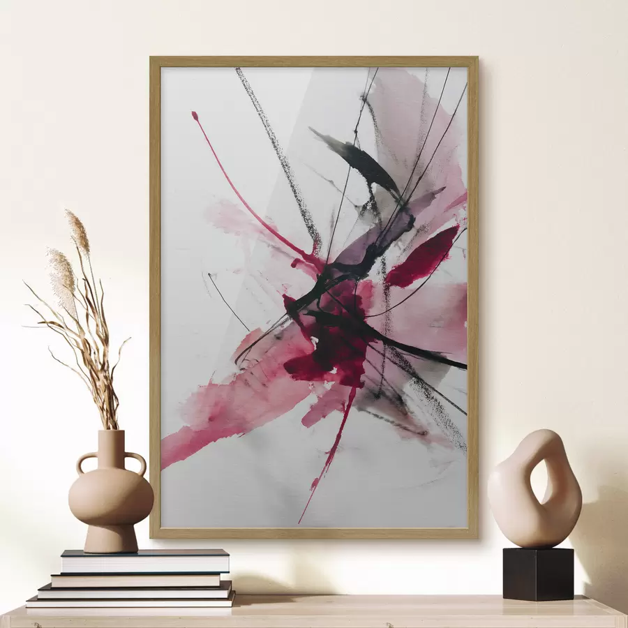 Fototapeta Nowoczesna kompozycja linii i plam w stylu akwareli f46951