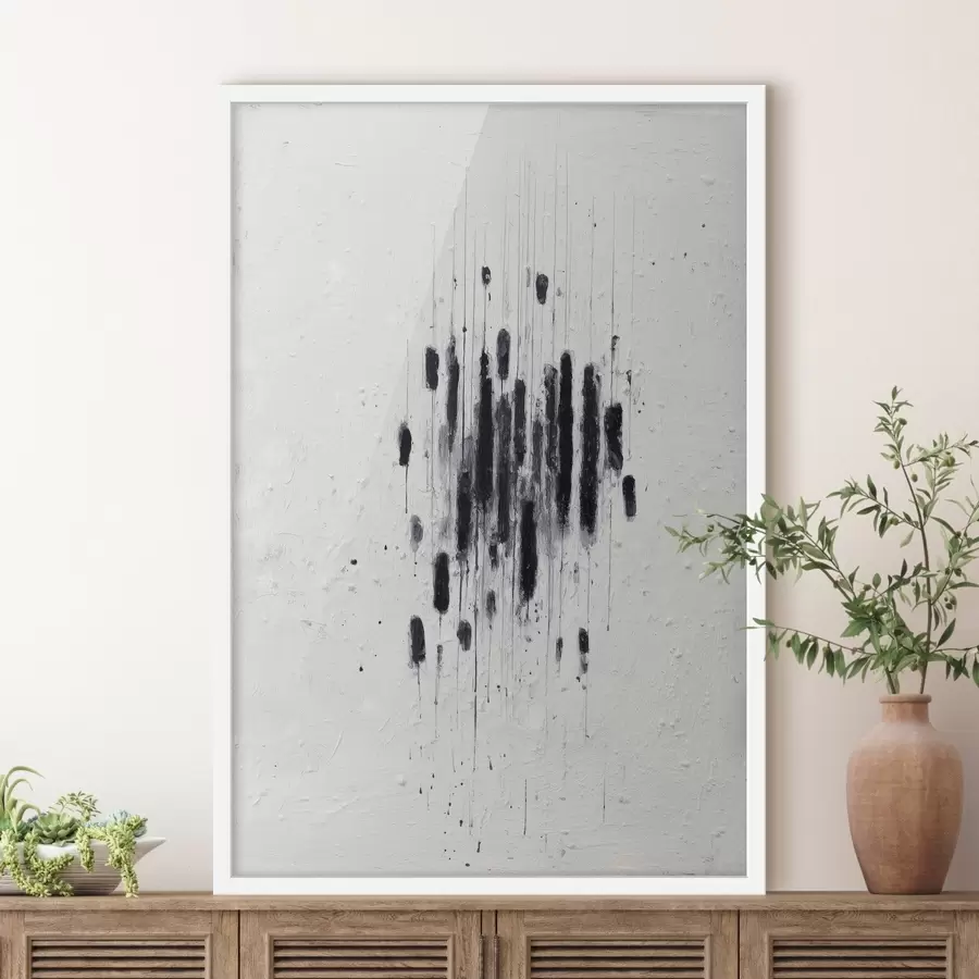 Fototapeta Sztuka minimalistyczna z wyrazistymi pociągnięciami pędzla i rozmytych krawędziach w nowoczesnym stylu malarskim f46957