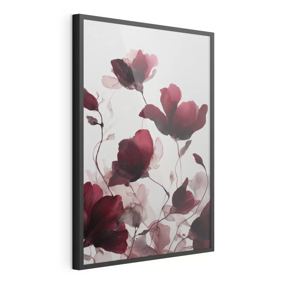 Plakat Delikatne maki z efektem rozmycia w stylu harmonii akwareli f46962