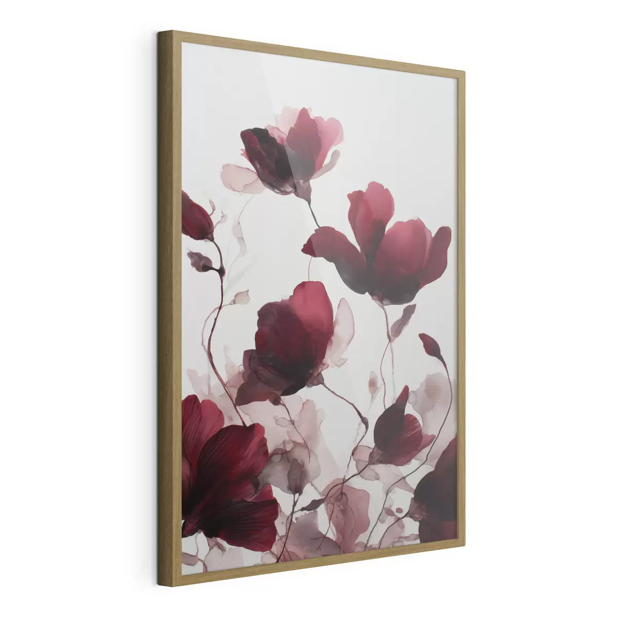 Plakat Delikatne maki z efektem rozmycia w stylu harmonii akwareli f46962