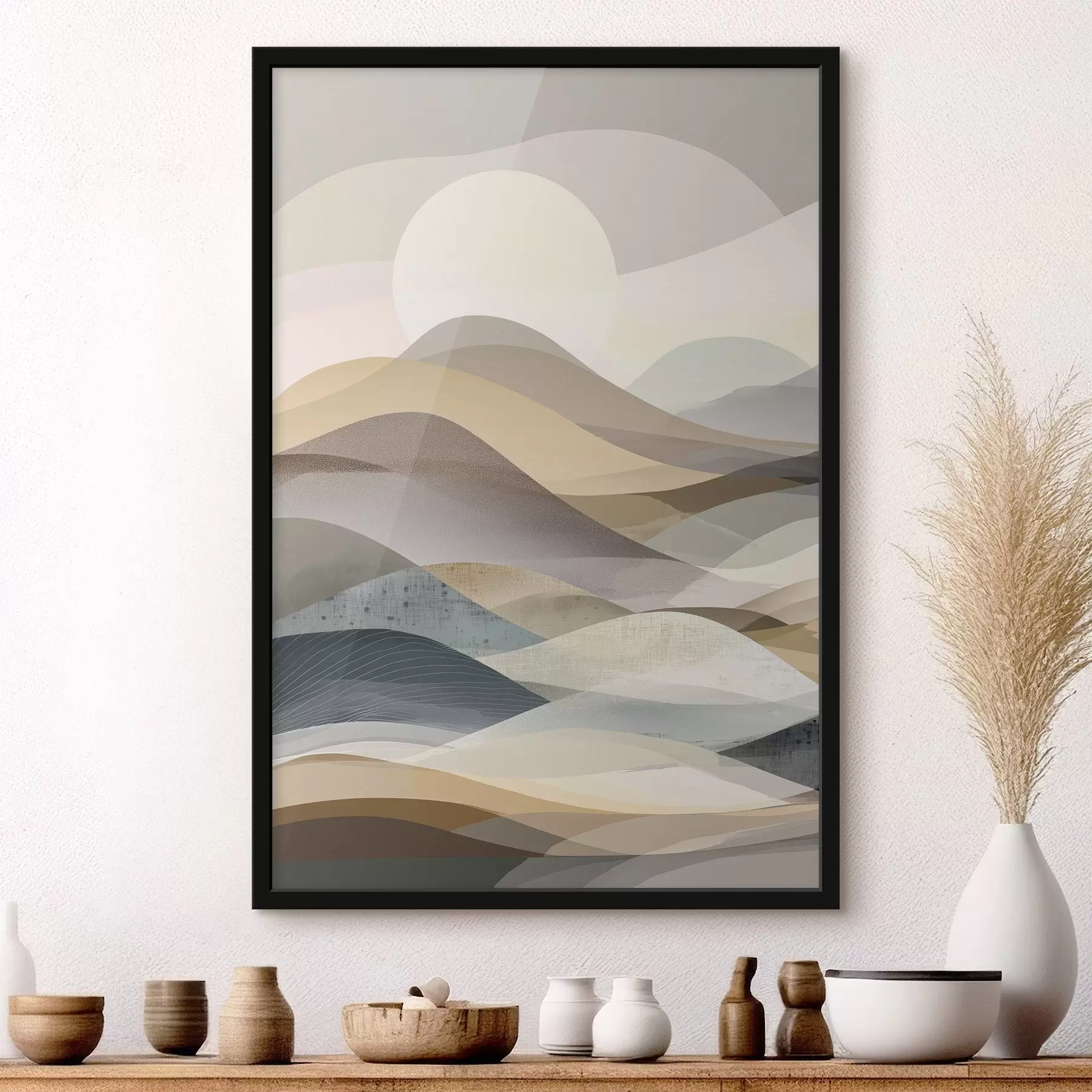 Fototapeta Abstrakcyjne góry, imitacja akwareli f47644