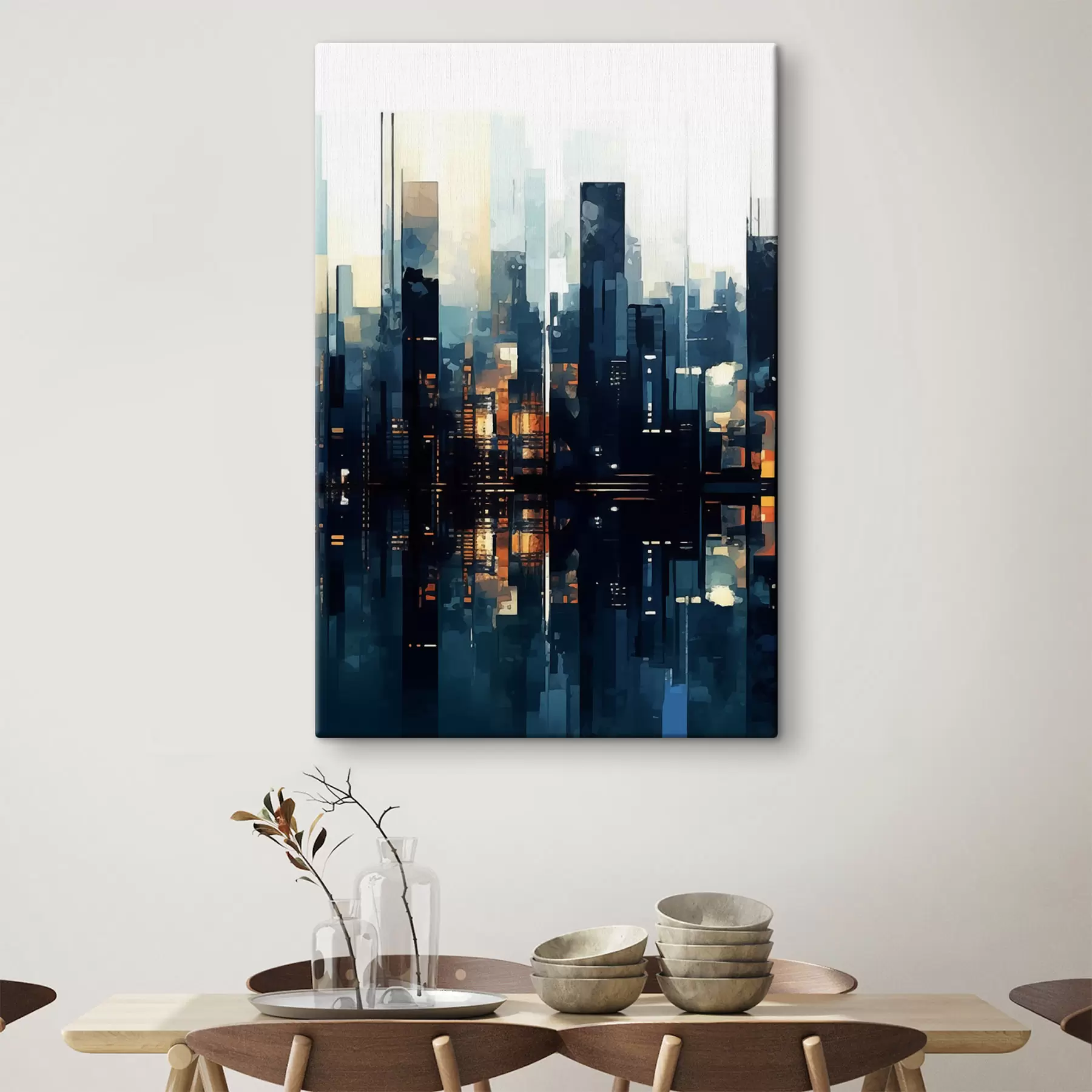 Obraz Wieczorny zachód słońca w dużym mieście s47676