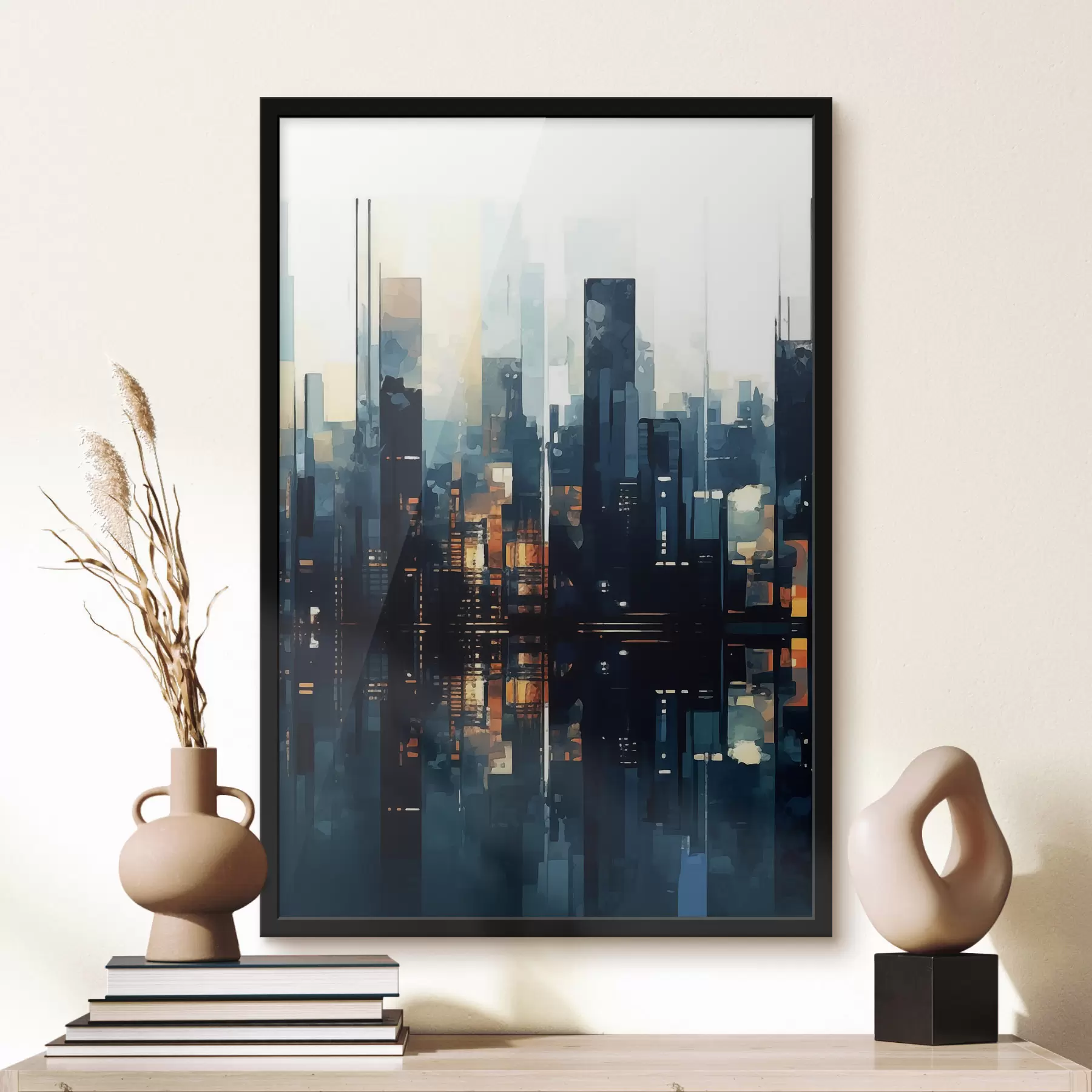 Fototapeta Wieczorny zachód słońca w dużym mieście f47676