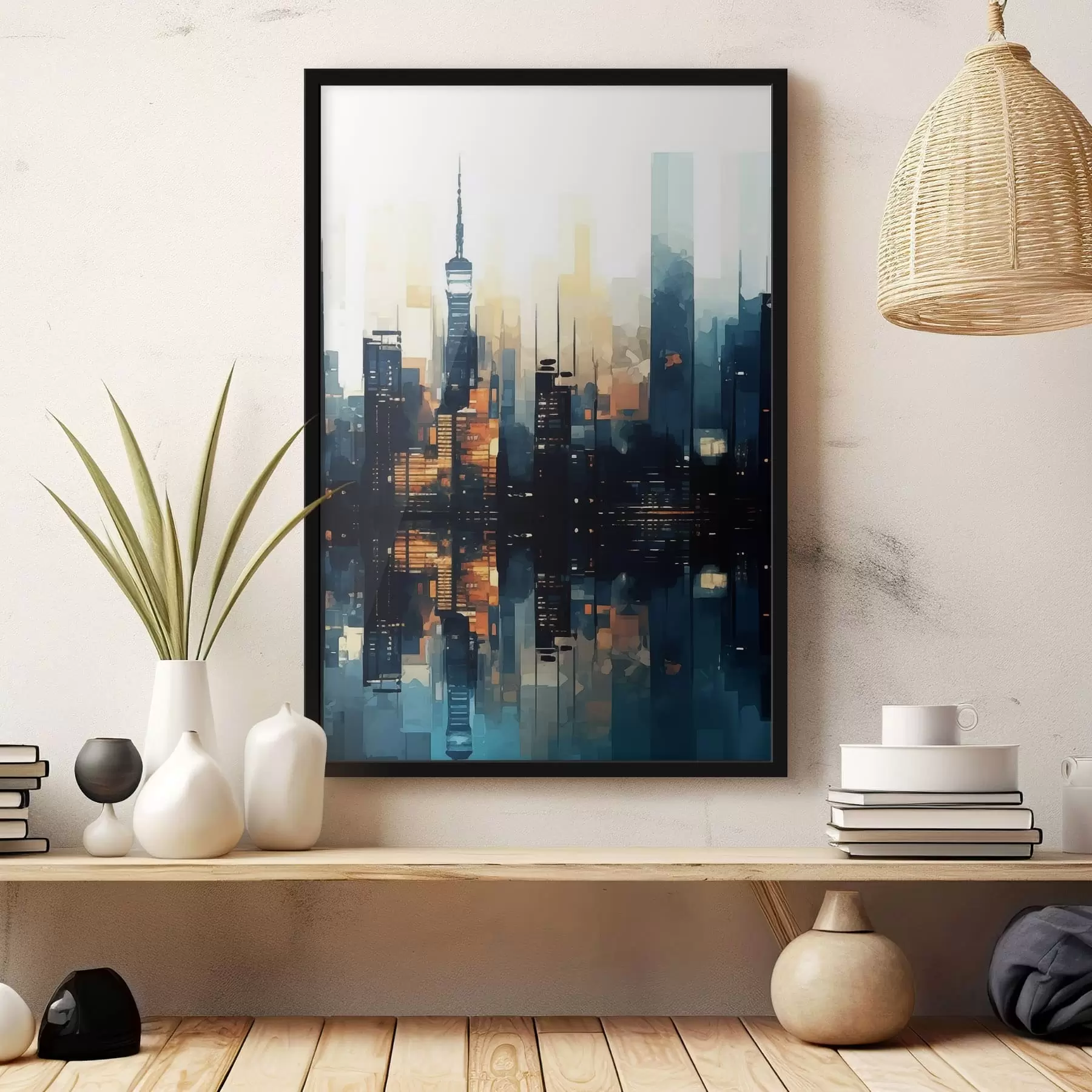 Fototapeta Wieczorny zachód słońca w dużym mieście f47677