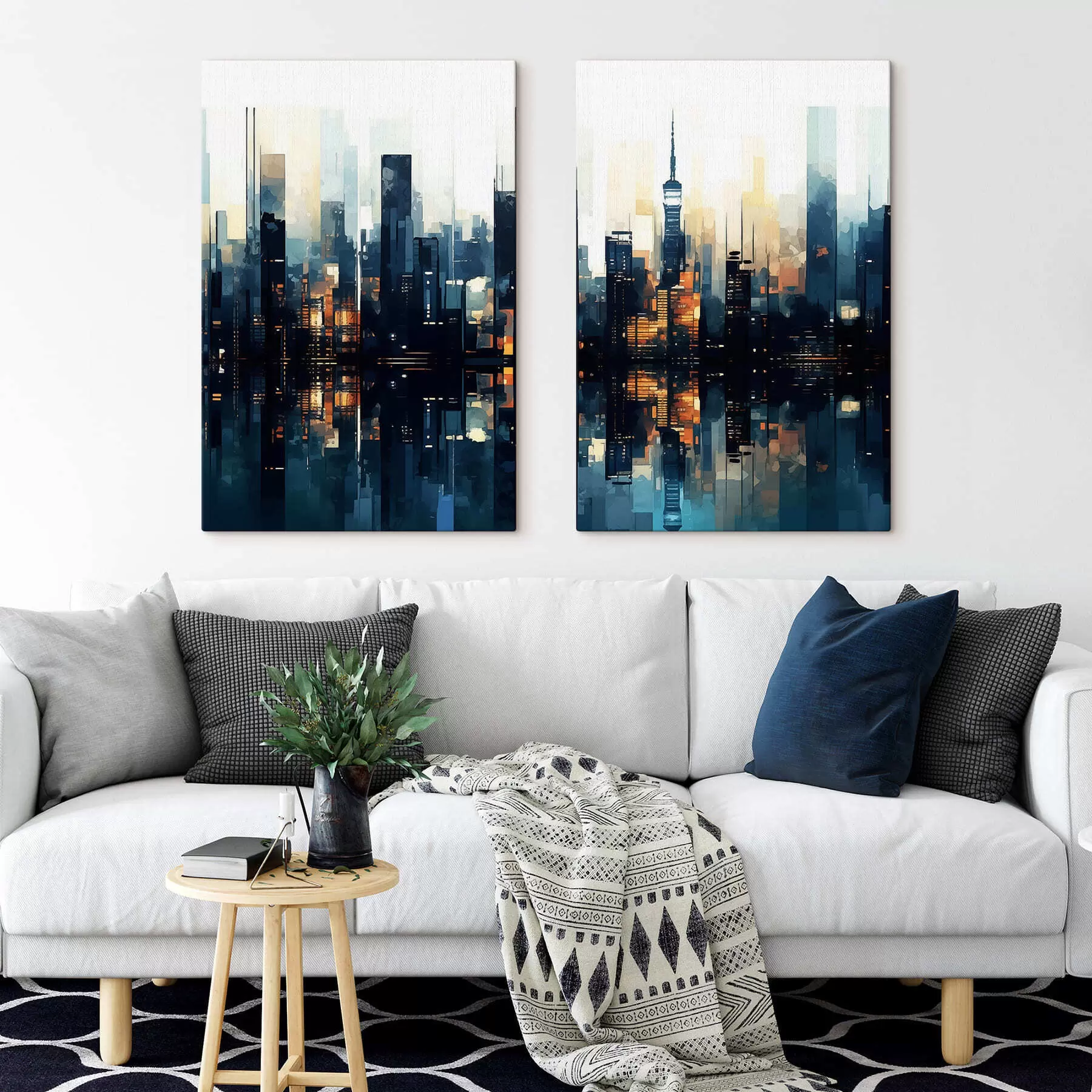 Obraz Nocna panorama miasta m01259