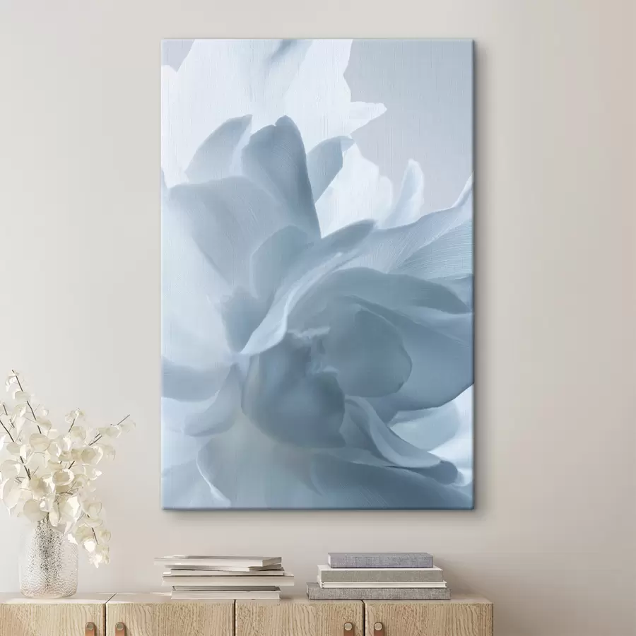 Obraz delikatne płatki w odcieniach niebieskiego s47691