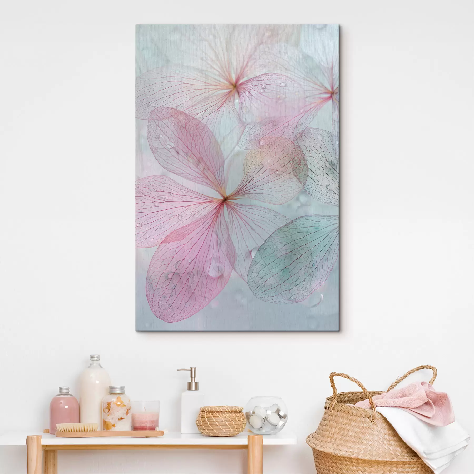 Obraz kwiaty z żyłkami pod wodą s47693