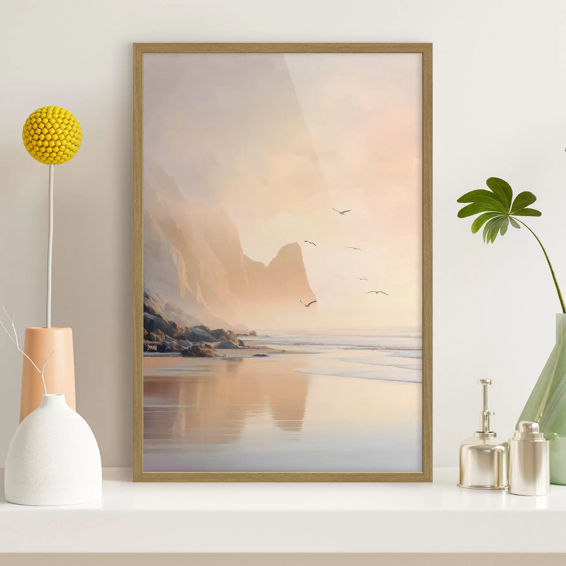 Fototapeta ocean o świcie na tle gór f47689
