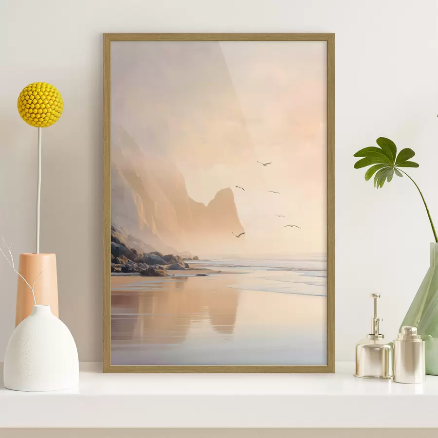 Fototapeta ocean o świcie na tle gór f47689