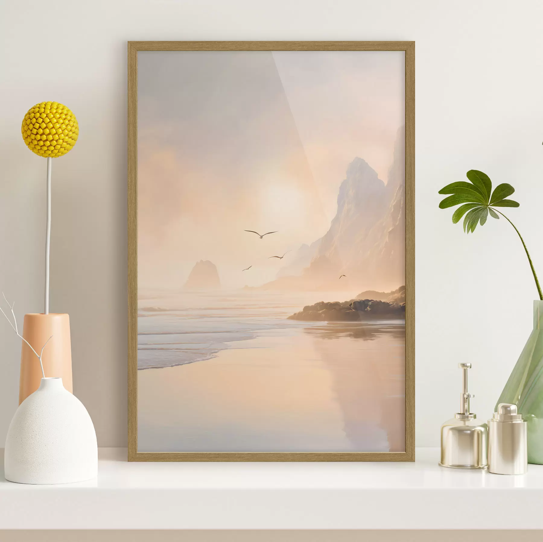 Fototapeta ocean o świcie na tle gór f47690