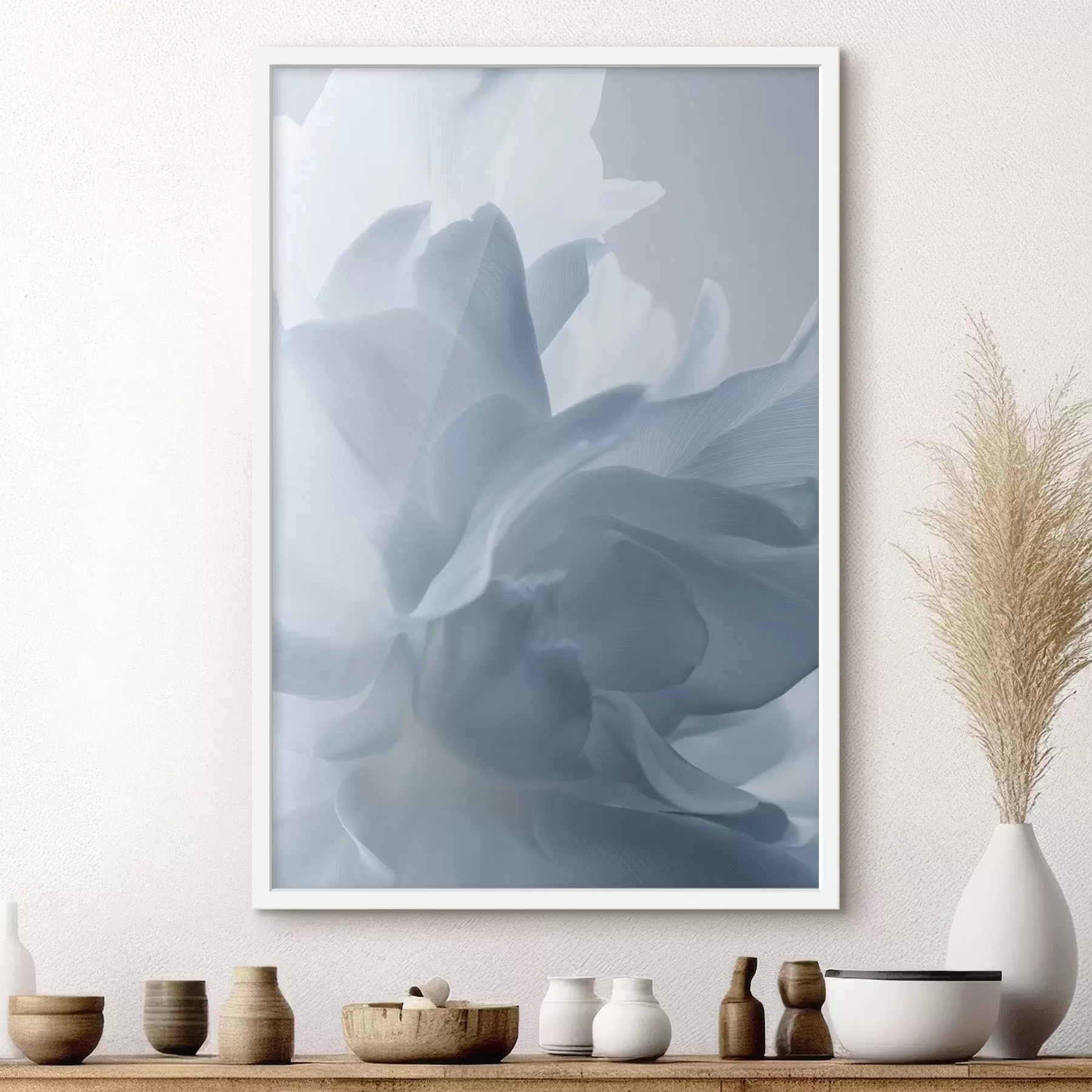 Fototapeta delikatne płatki w odcieniach niebieskiego f47691