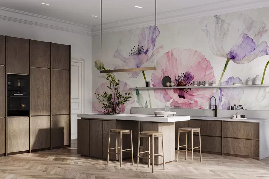 Fototapeta Maki akwarelowe w05174