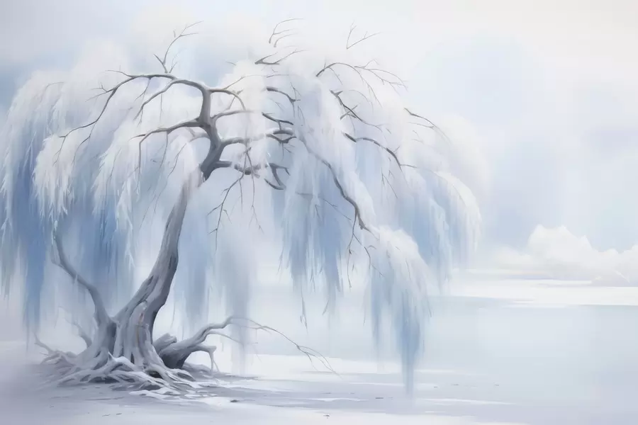 Fototapeta Bujne, pomalowane drzewo w05179